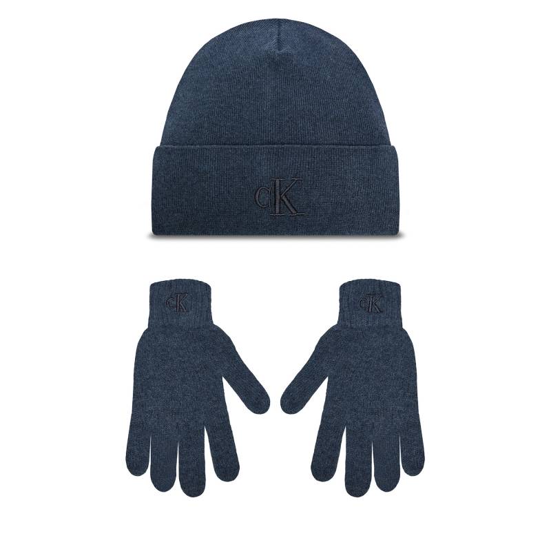 Set Mütze und Handschuhe Calvin Klein K50K512469 Blau von Calvin Klein