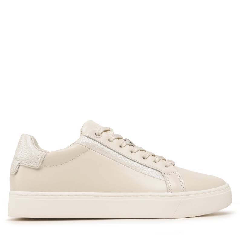 Sneakers Calvin Klein Clean Cup Lace Up Nano Mono Mix HW0HW01592 Écru von Calvin Klein