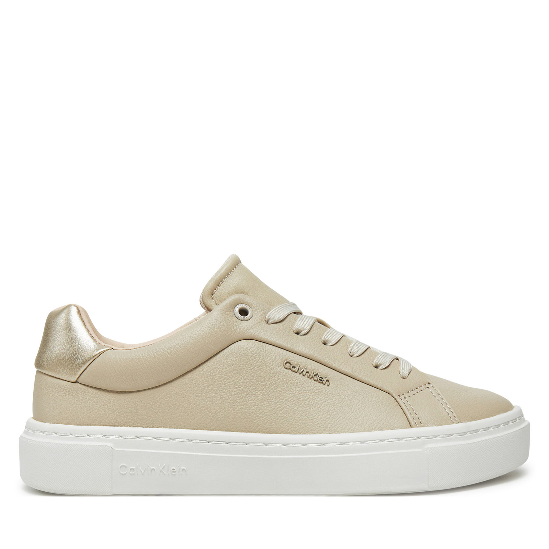 Sneakers Calvin Klein Cupsole Lace Up W/Ml HW0HW02288 Écru von Calvin Klein