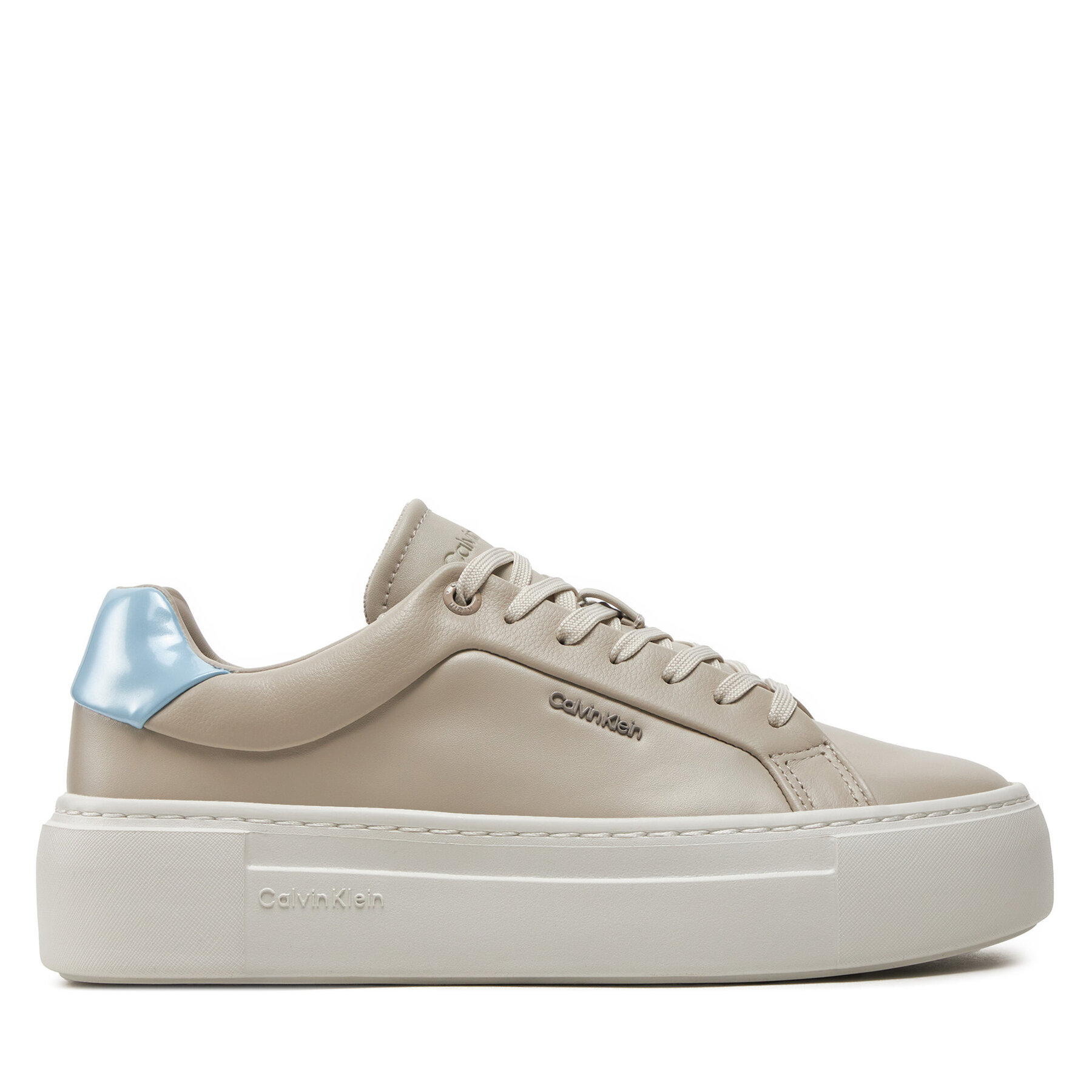 Sneakers Calvin Klein Ff Cupsole Lace Up W/Ml Lth HW0HW02118 Beige von Calvin Klein