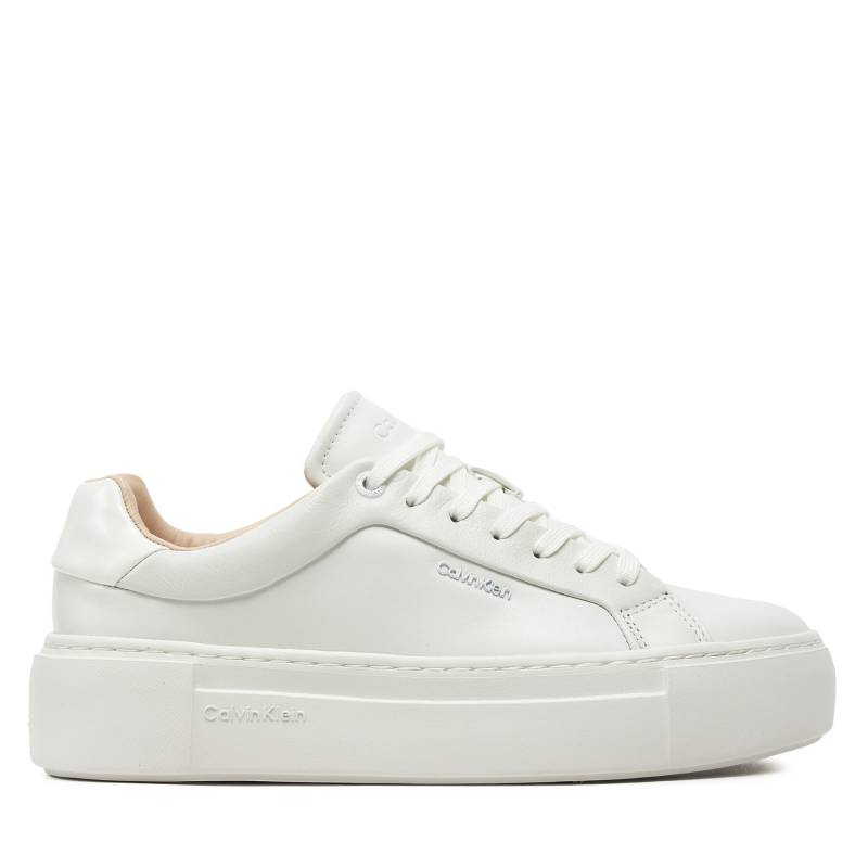 Sneakers Calvin Klein Ff Cupsole Lace Up W/Ml Lth HW0HW02118 Weiß von Calvin Klein