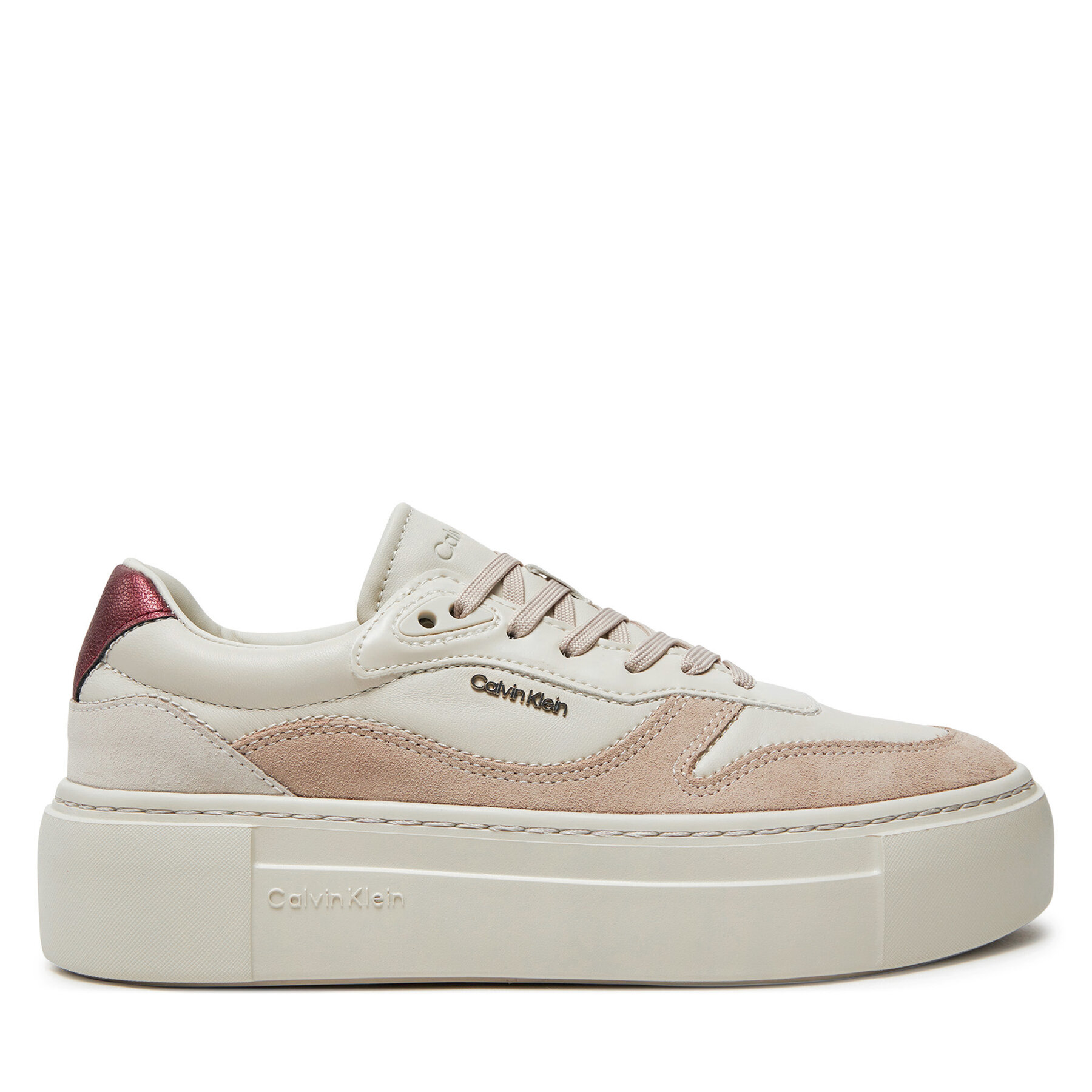 Sneakers Calvin Klein Ff Cupsole Lace Up W/Ml Mix M HW0HW02125 Beige von Calvin Klein