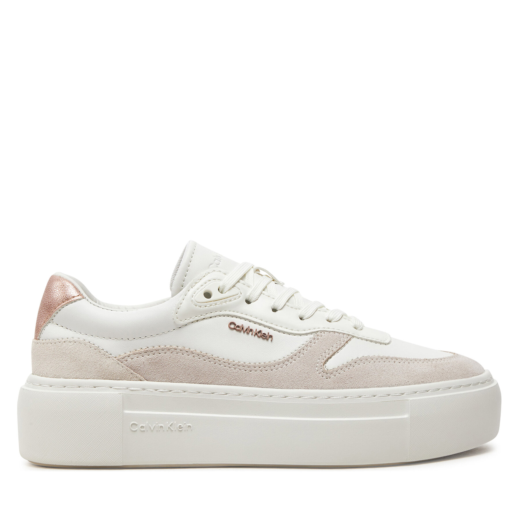 Sneakers Calvin Klein Ff Cupsole Lace Up W/Ml Mix M HW0HW02125 Weiß von Calvin Klein