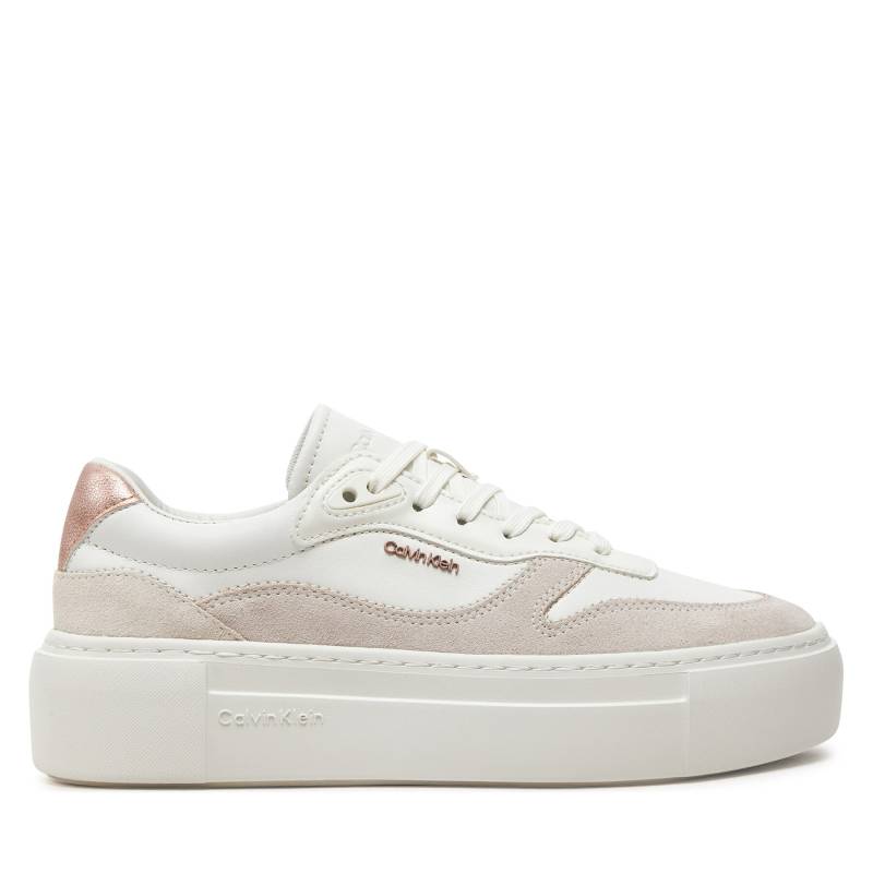 Sneakers Calvin Klein Ff Cupsole Lace Up W/Ml Mix M HW0HW02125 Weiß von Calvin Klein