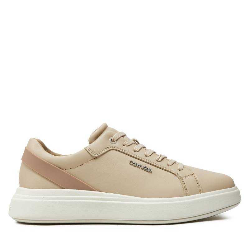 Sneakers Calvin Klein Low Top Lace Up W/ Stripe HM0HM01494 Beige von Calvin Klein