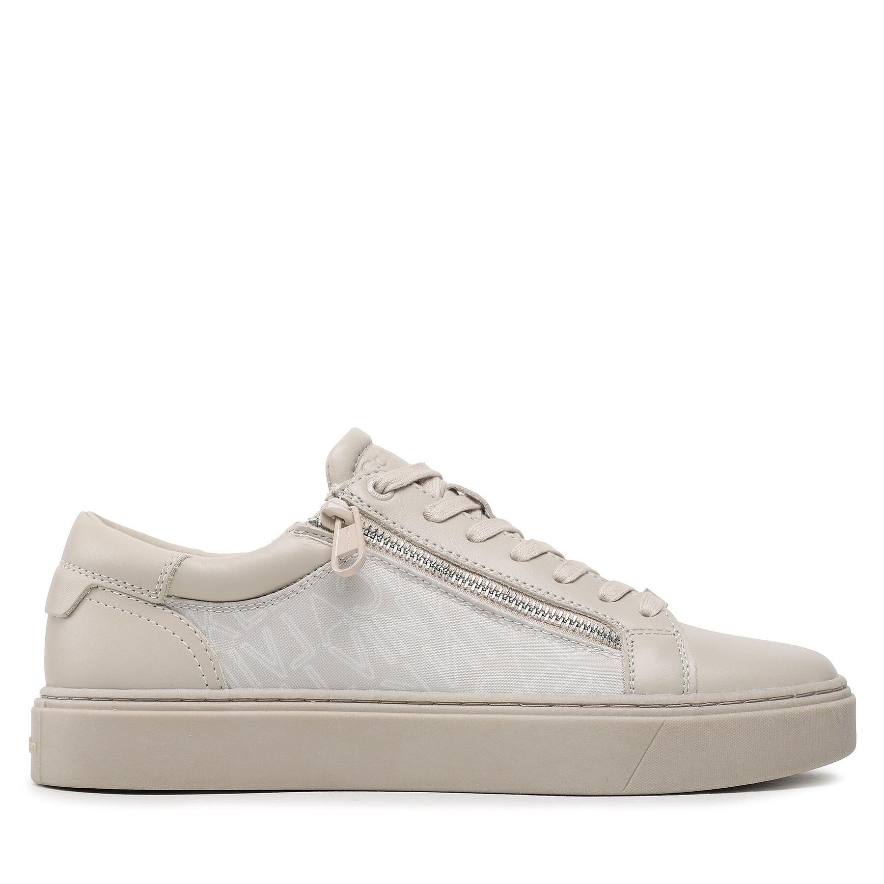 Sneakers Calvin Klein Low Top Lace Up W/Zip Mono HM0HM01059 Beige von Calvin Klein