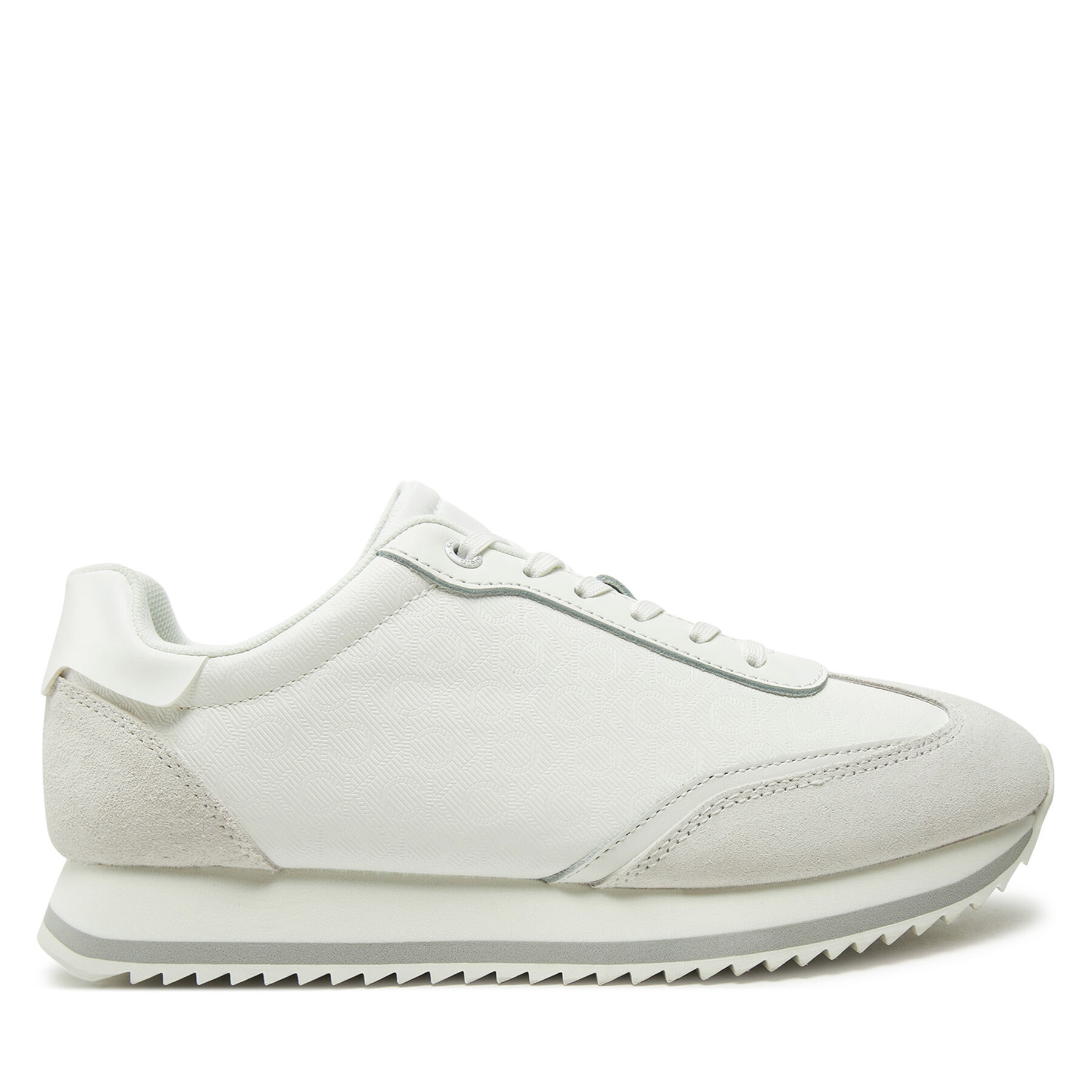 Sneakers Calvin Klein Runner Lace Up - Mono Mix HW0HW02294 Weiß von Calvin Klein