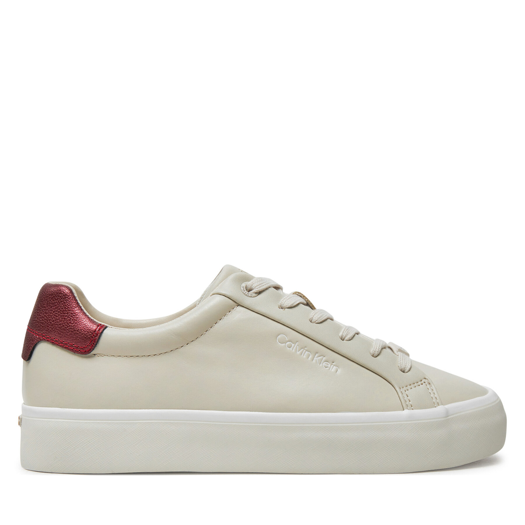 Sneakers Calvin Klein Vulc Lace Up Saff Fox W/Met Bt HW0HW02104 Beige von Calvin Klein