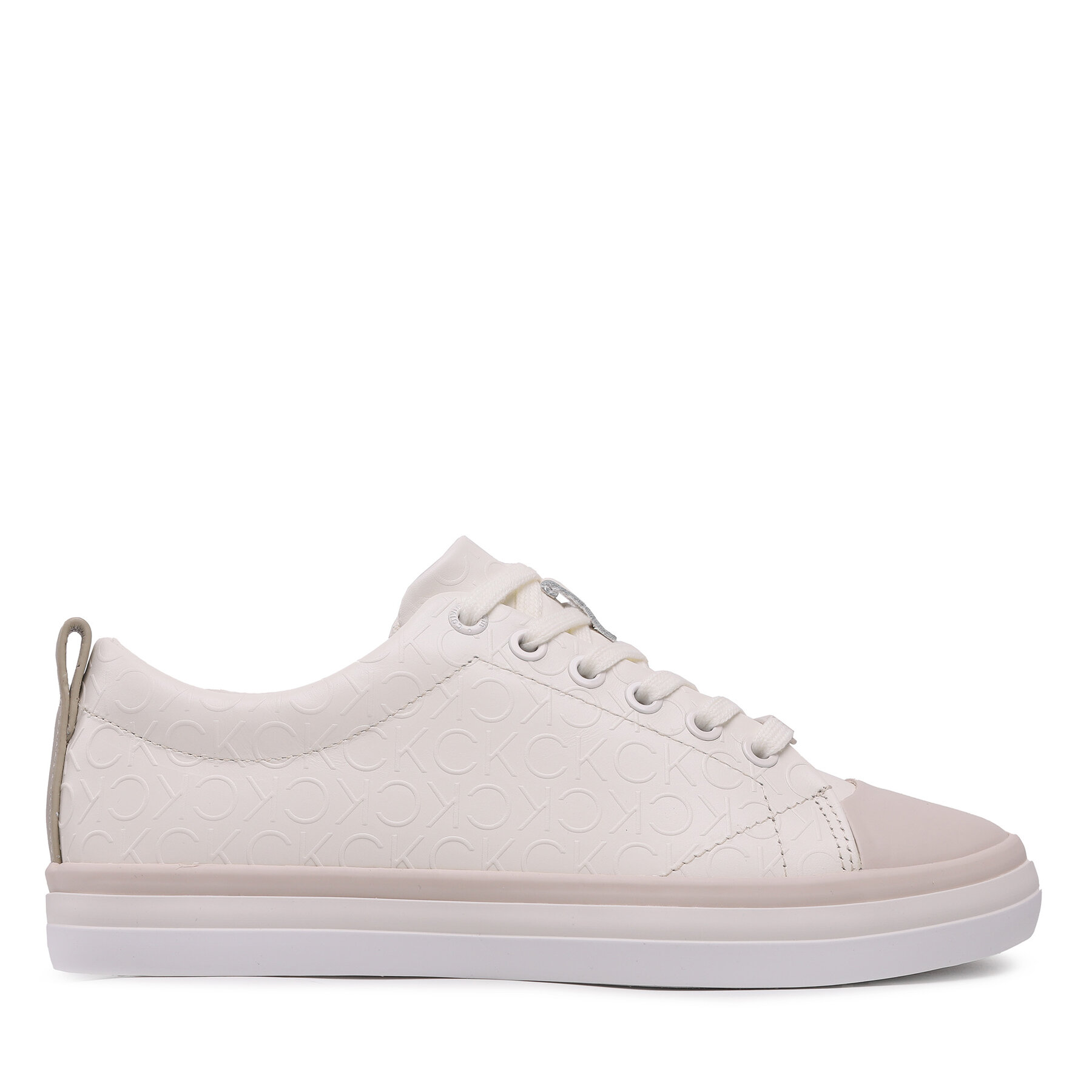 Sneakers aus Stoff Calvin Klein Low Prof Vulc Lace Up HW0HW01412 Beige von Calvin Klein