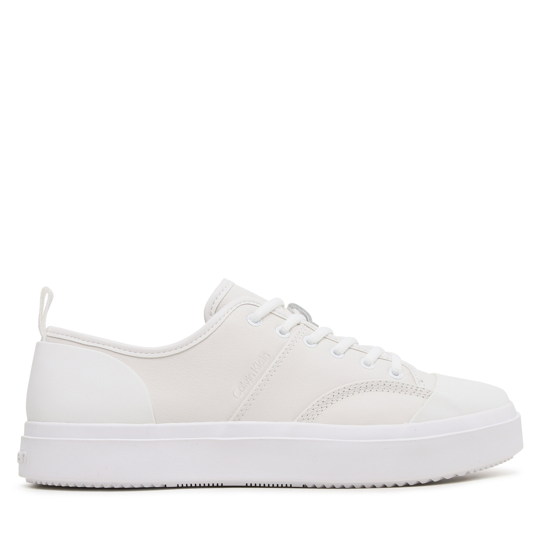 Sneakers aus Stoff Calvin Klein Low Top Lace Up Lth HM0HM01045 Weiß von Calvin Klein