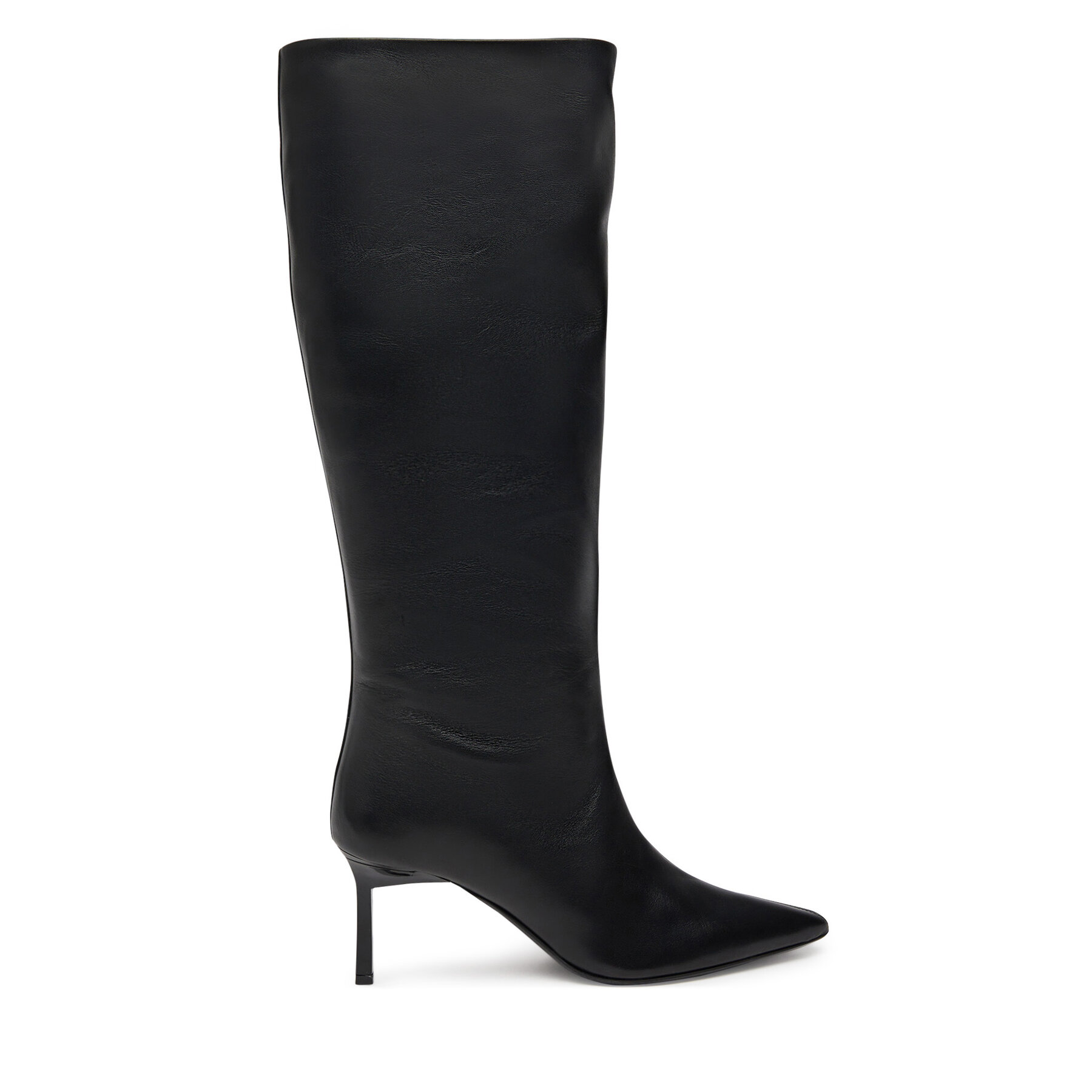 Stiefel Calvin Klein Heel Knee Boot 70 Lth HW0HW02162 Schwarz von Calvin Klein