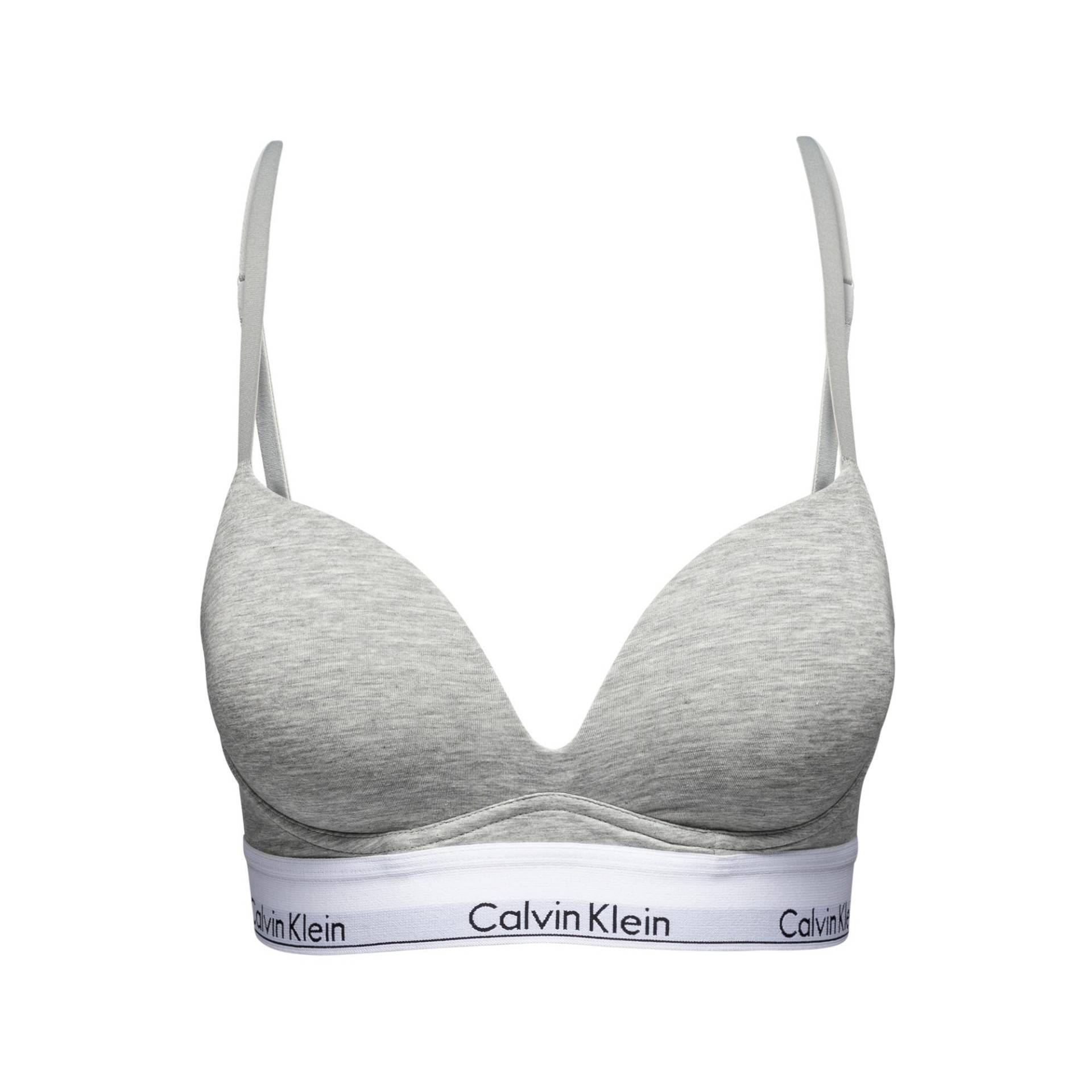 Calvin Klein - Triangle-BH, wattiert, für Damen, Grau, Größe 75/B von Calvin Klein