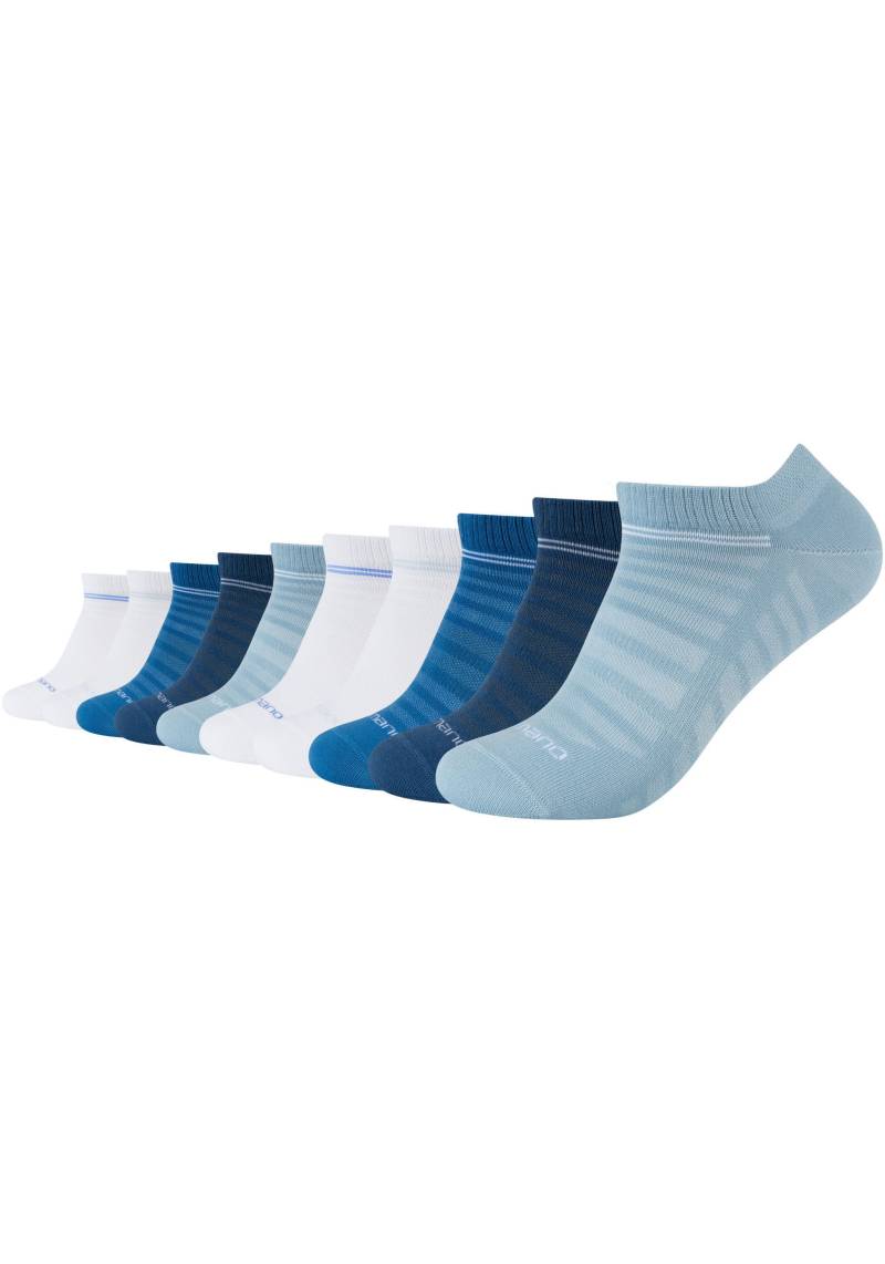 Camano Kurzsocken »mesh ventilation«, (10er Pack), mit modischen Streifenmustern von Camano