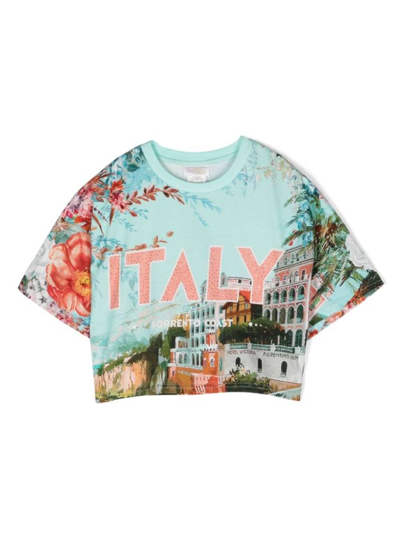 Camilla Kids From Sorrento With Love cotton T-shirt - Blue von Camilla Kids