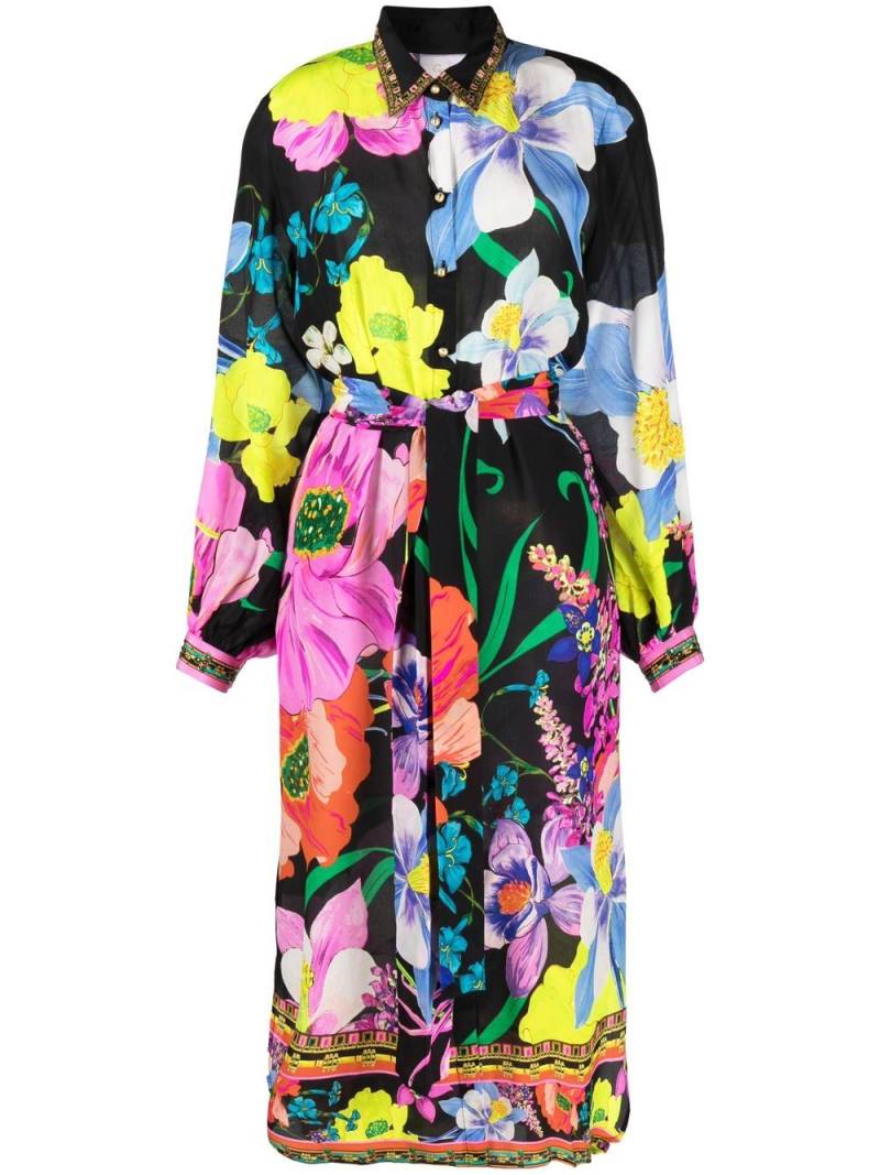 Camilla Away With The Fairies-print shirtdress - Black von Camilla