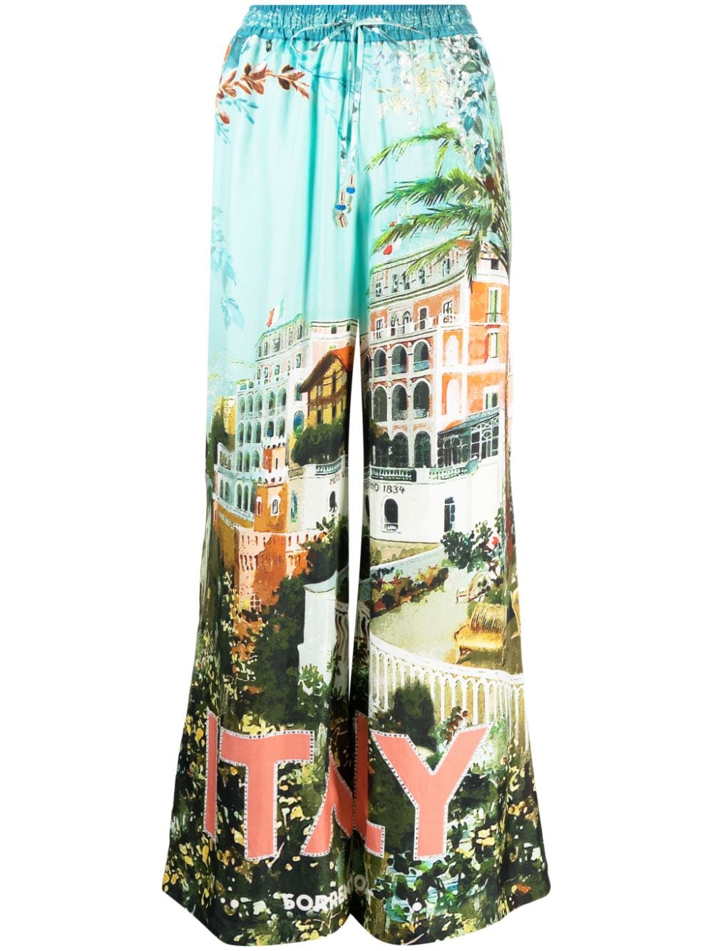 Camilla From Sorrento With Love graphic-print palazzo pants - Multicolour von Camilla