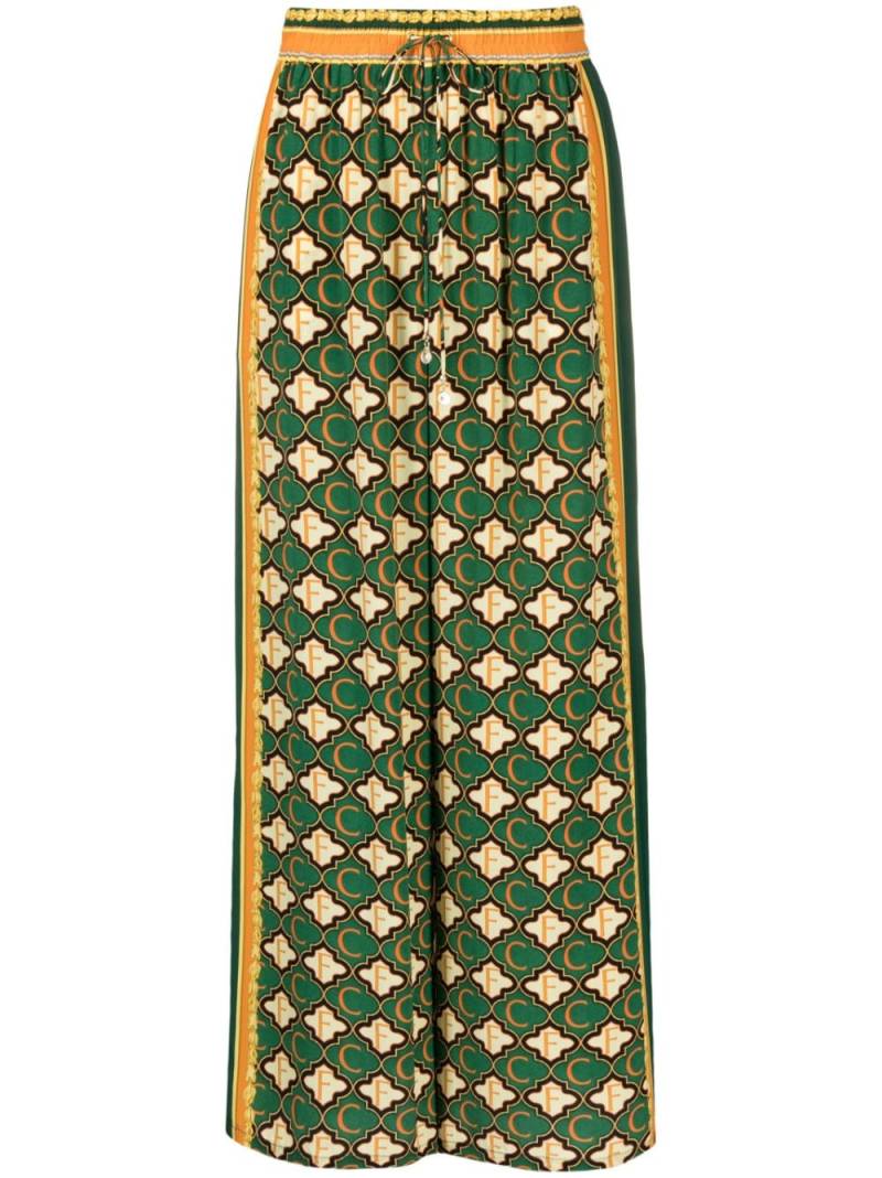 Camilla Jealousy And Jewels printed silk palazzo trousers - Green von Camilla