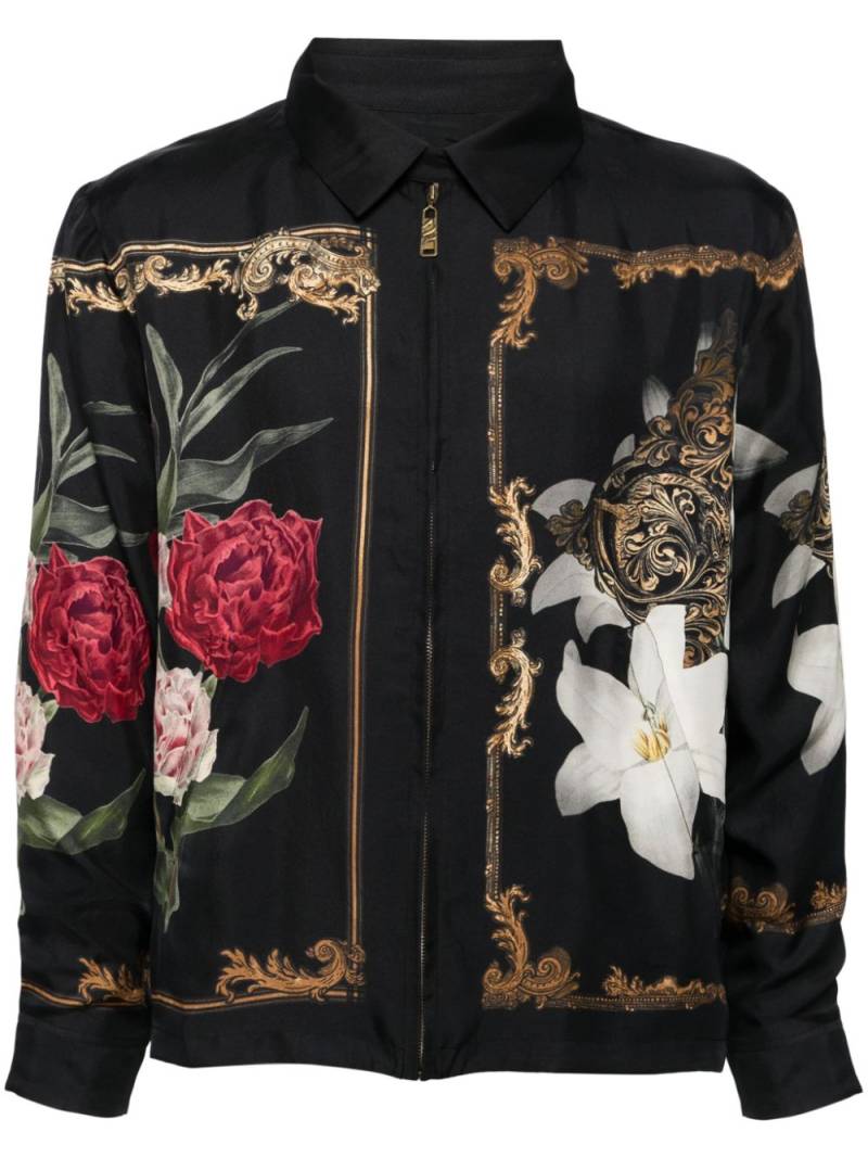 Camilla Magic in the Manuscripts-print silk jacket - Black von Camilla