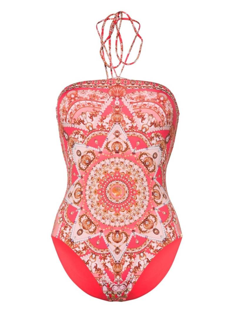 Camilla Shell Games halterneck swimsuit - Pink von Camilla