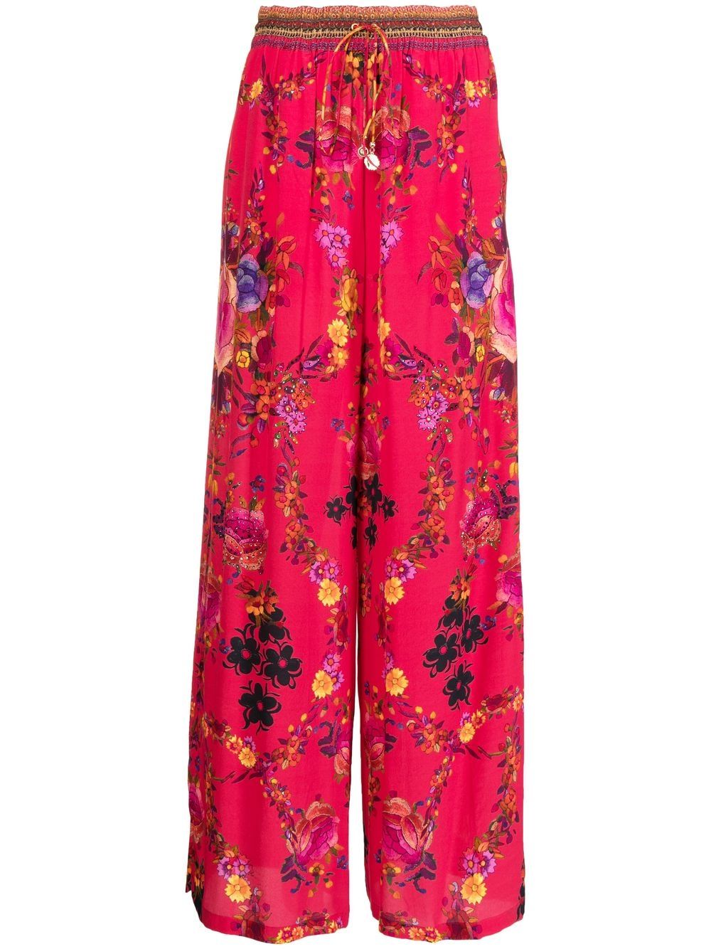 Camilla View From The Veil floral-print silk pants - Red von Camilla