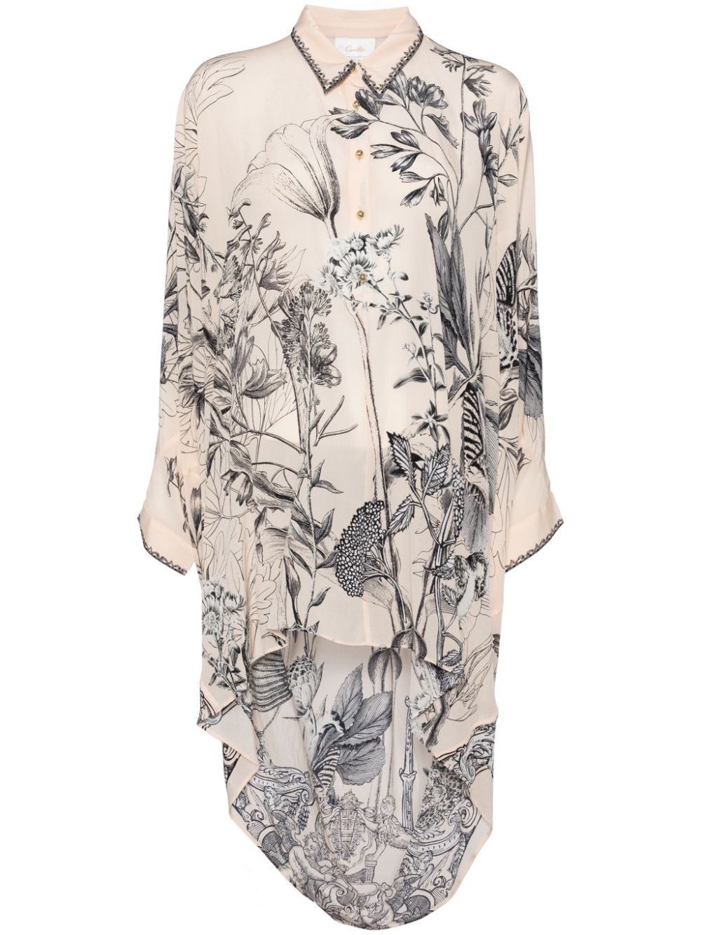 Camilla floral-print silk shirt - Neutrals von Camilla