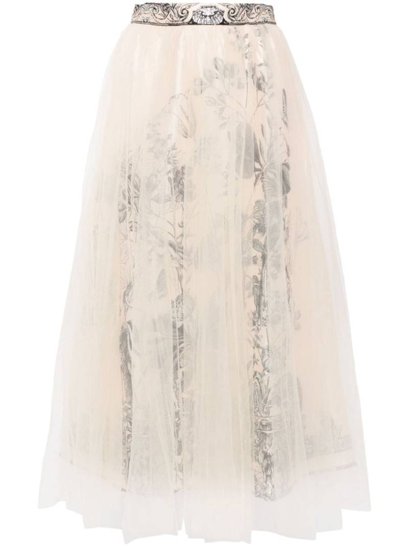 Camilla floral-print tulle skirt - Neutrals von Camilla