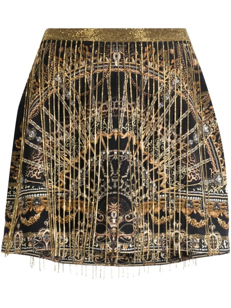 Camilla fringed silk miniskirt - Multicolour von Camilla