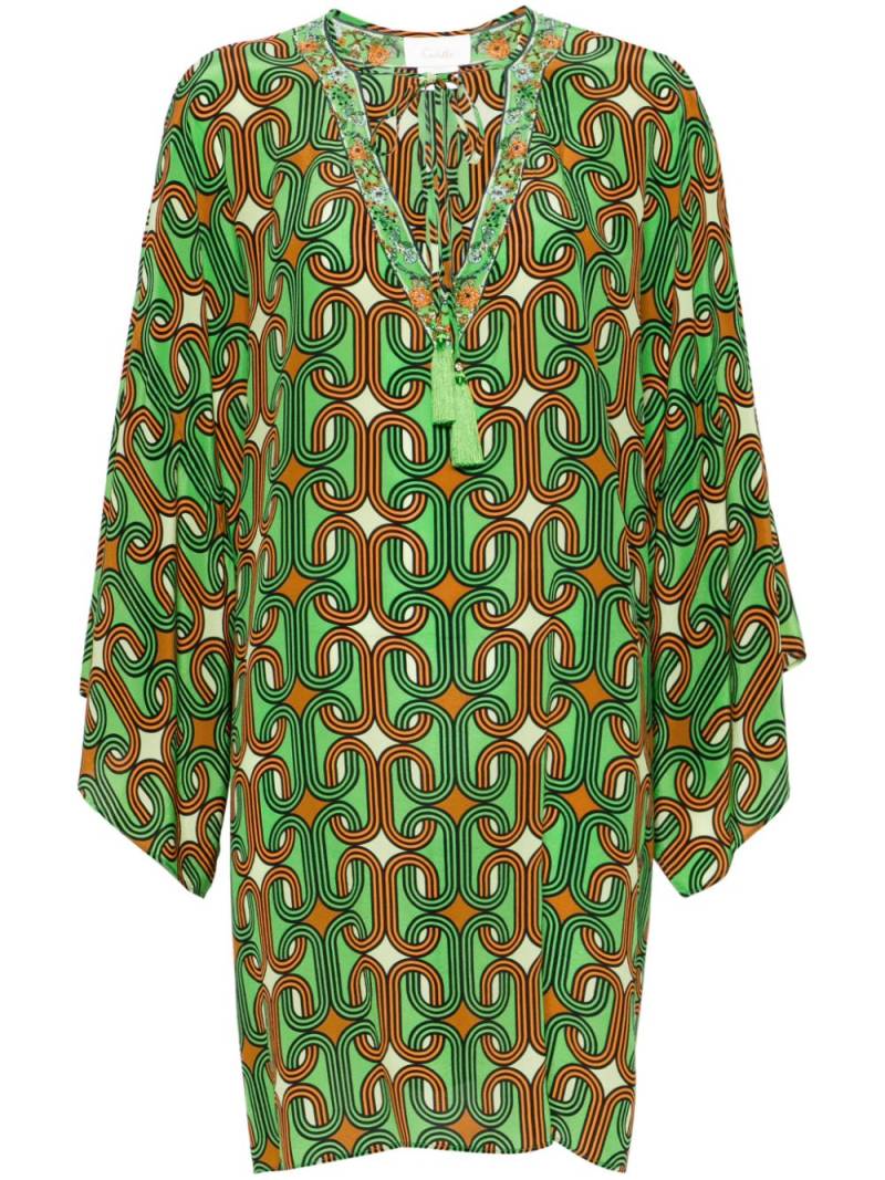 Camilla geometric-print mini dress - Green von Camilla