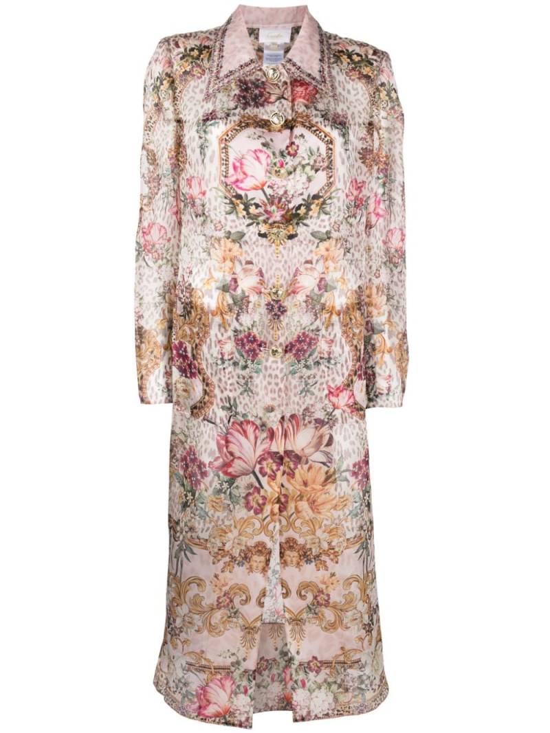 Camilla graphic-print silk coat - Multicolour von Camilla