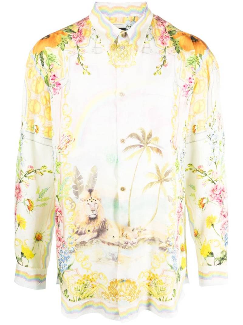 Camilla graphic-print silk shirt - Pink von Camilla