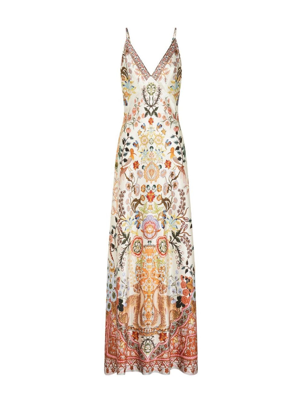 Camilla printed silk maxi dress - White von Camilla