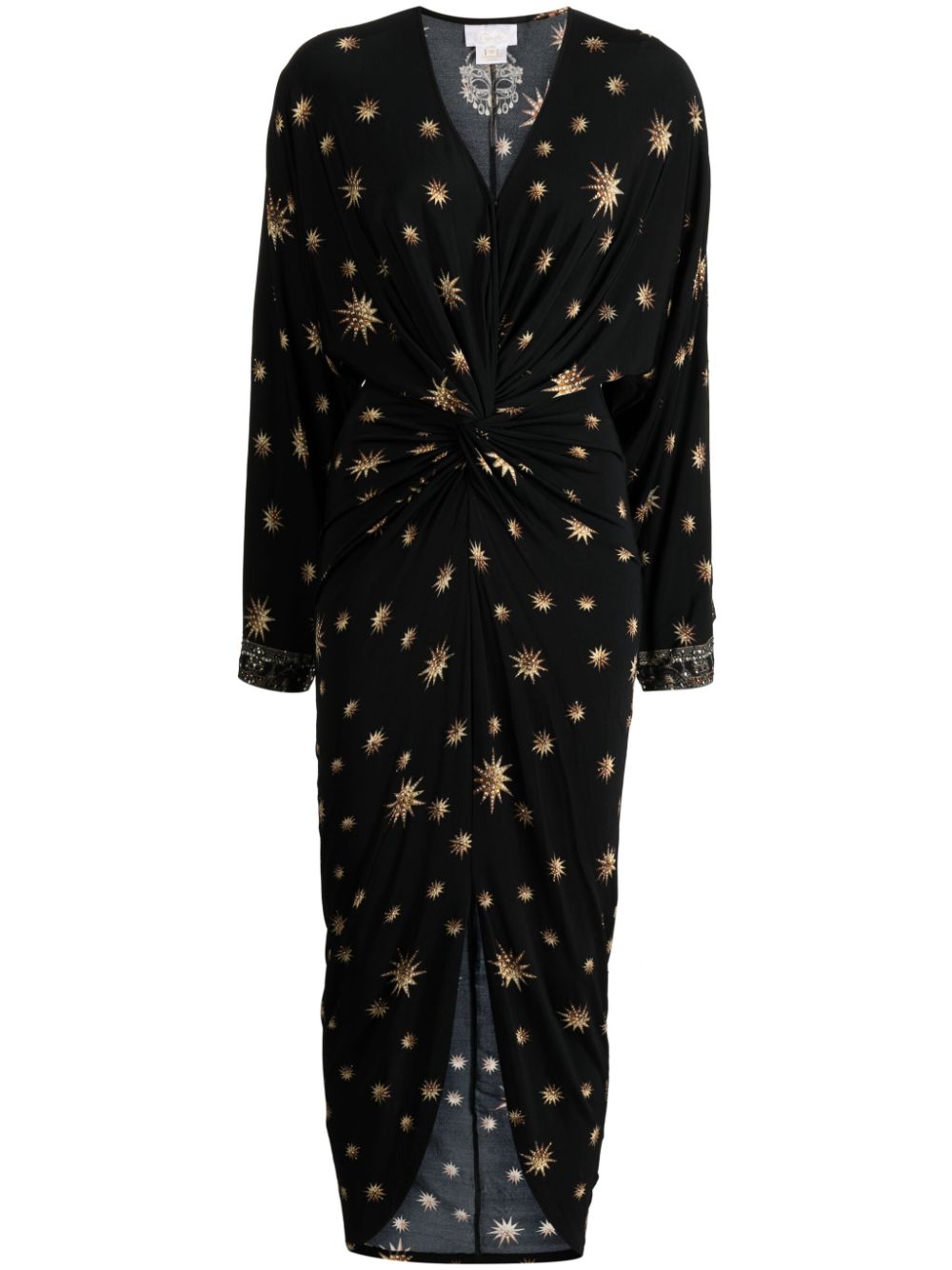 Camilla star-print crystal-embellished midi dress - Black von Camilla