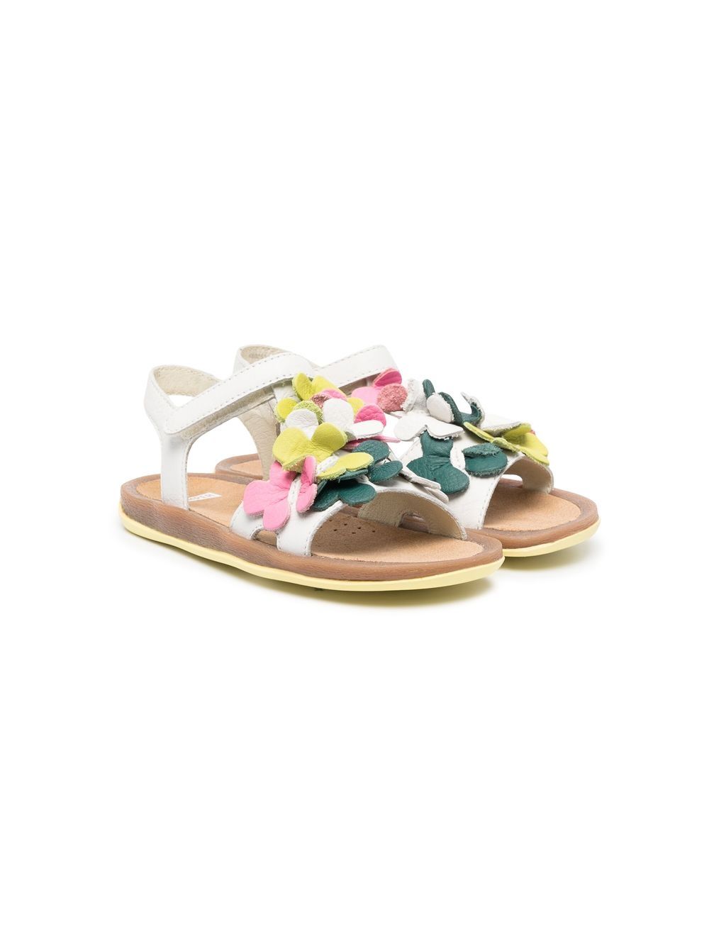 Camper Kids Bicho floral-applique detail sandals - White von Camper Kids