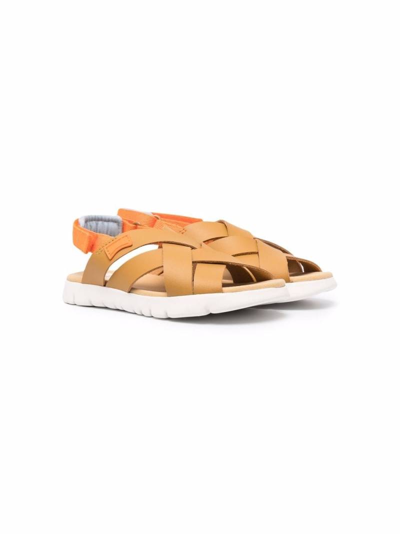 Camper Kids Oruga crossover strap sandals - Brown von Camper Kids