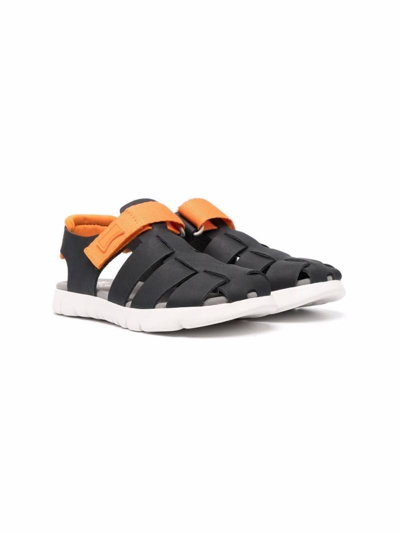 Camper Kids Oruga touch-strap leather sandals - Black von Camper Kids