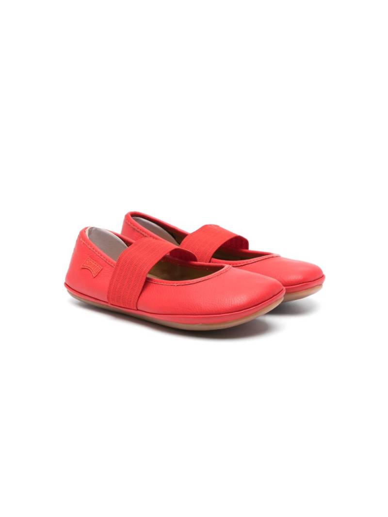 Camper Kids Right leather ballerina shoes - Red von Camper Kids