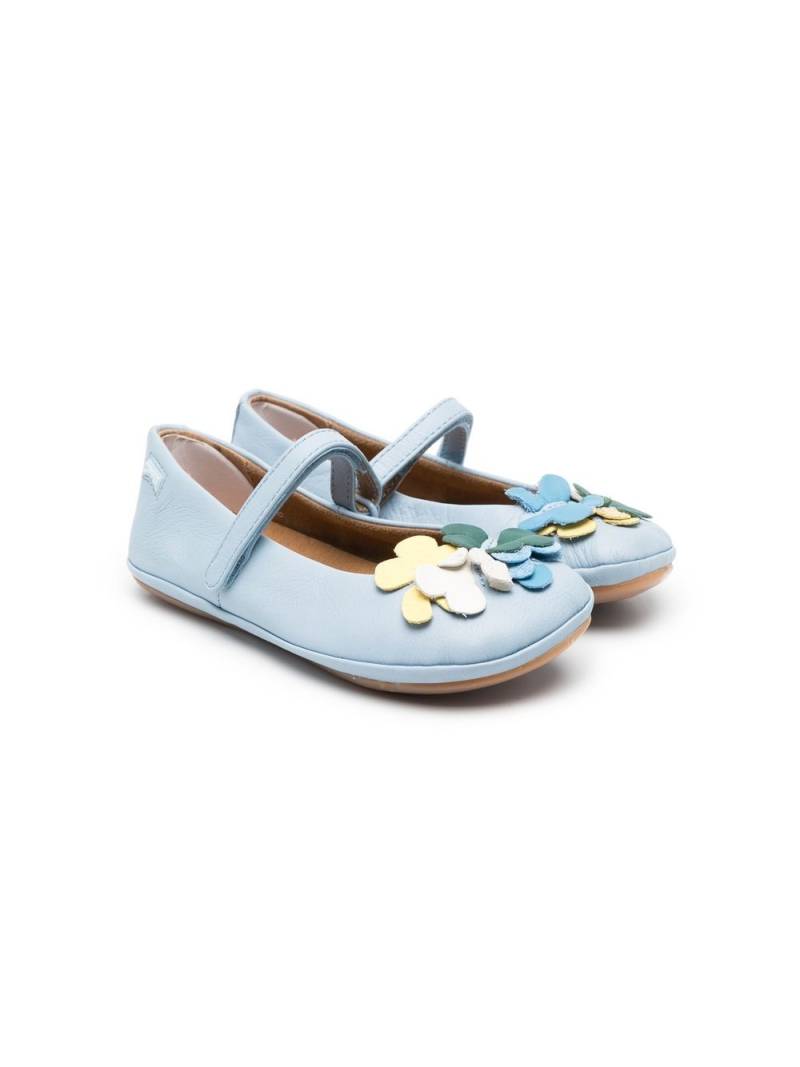 Camper Kids appliqué-detail ballerina shoes - Blue von Camper Kids