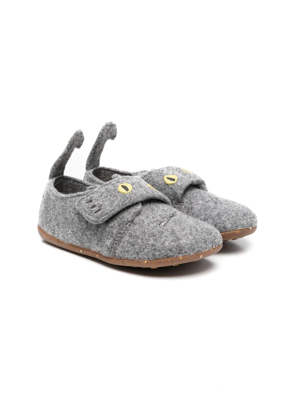 Camper Kids pop-up animal ears slippers - Grey von Camper Kids