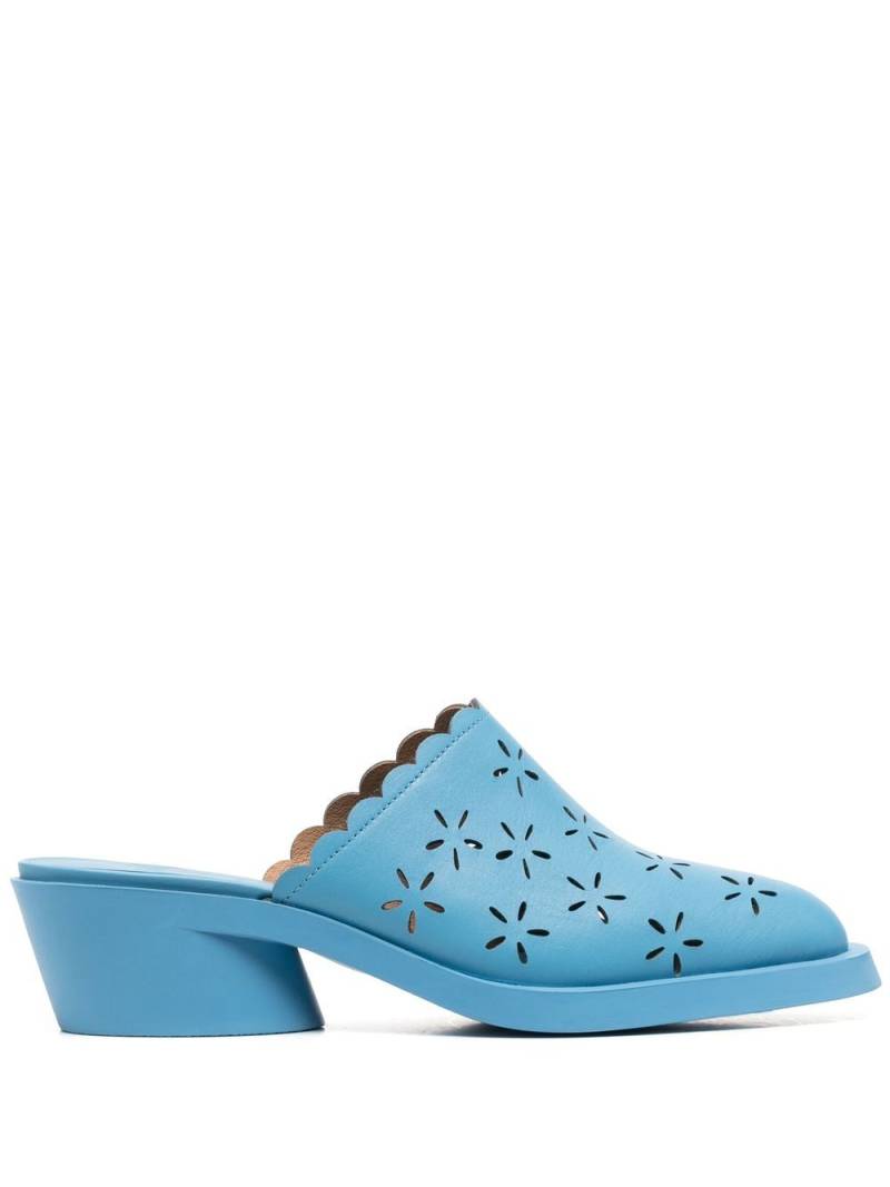 Camper Bonnie floral cut-out mules - Blue von Camper