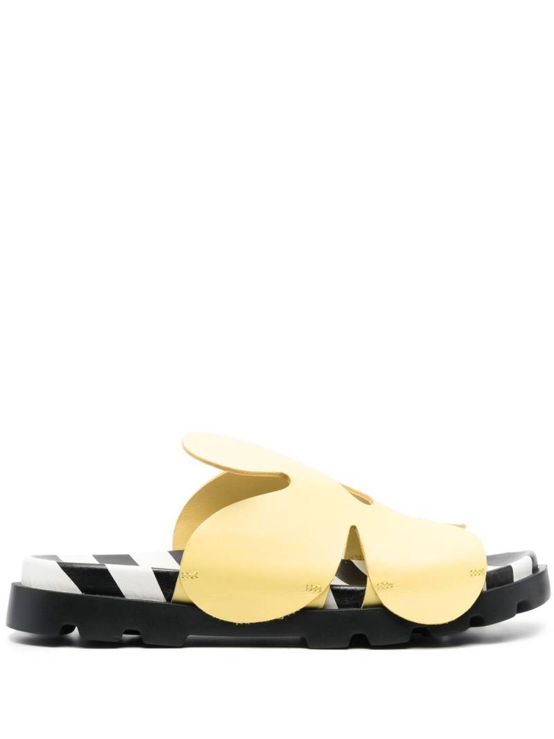 Camper Brutus Twins flat slides - Yellow von Camper