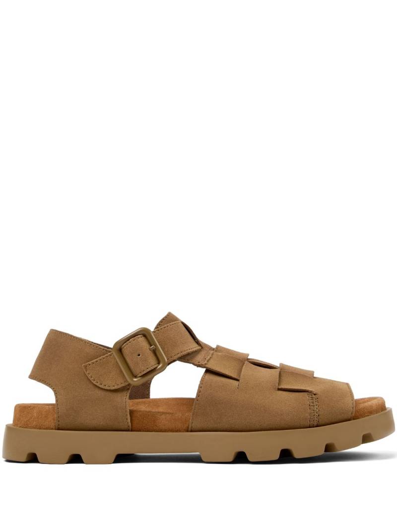 Camper Brutus buckled suede sandals - Brown von Camper