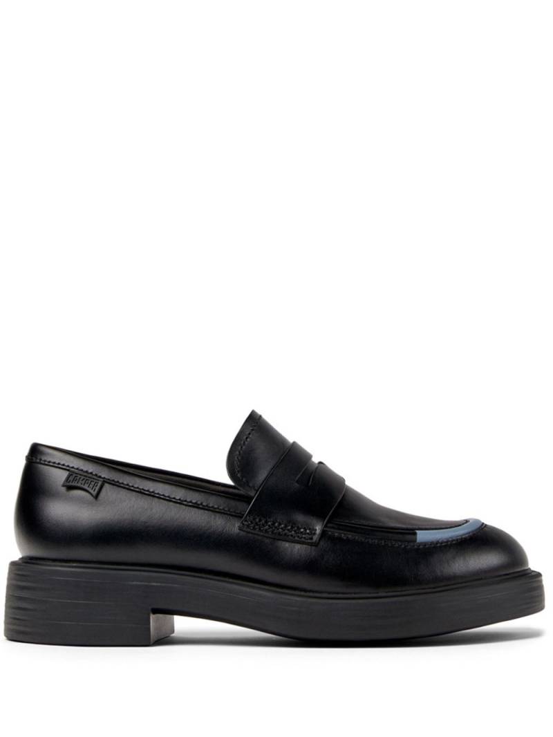 Camper Dean mismatched leather loafers - Black von Camper