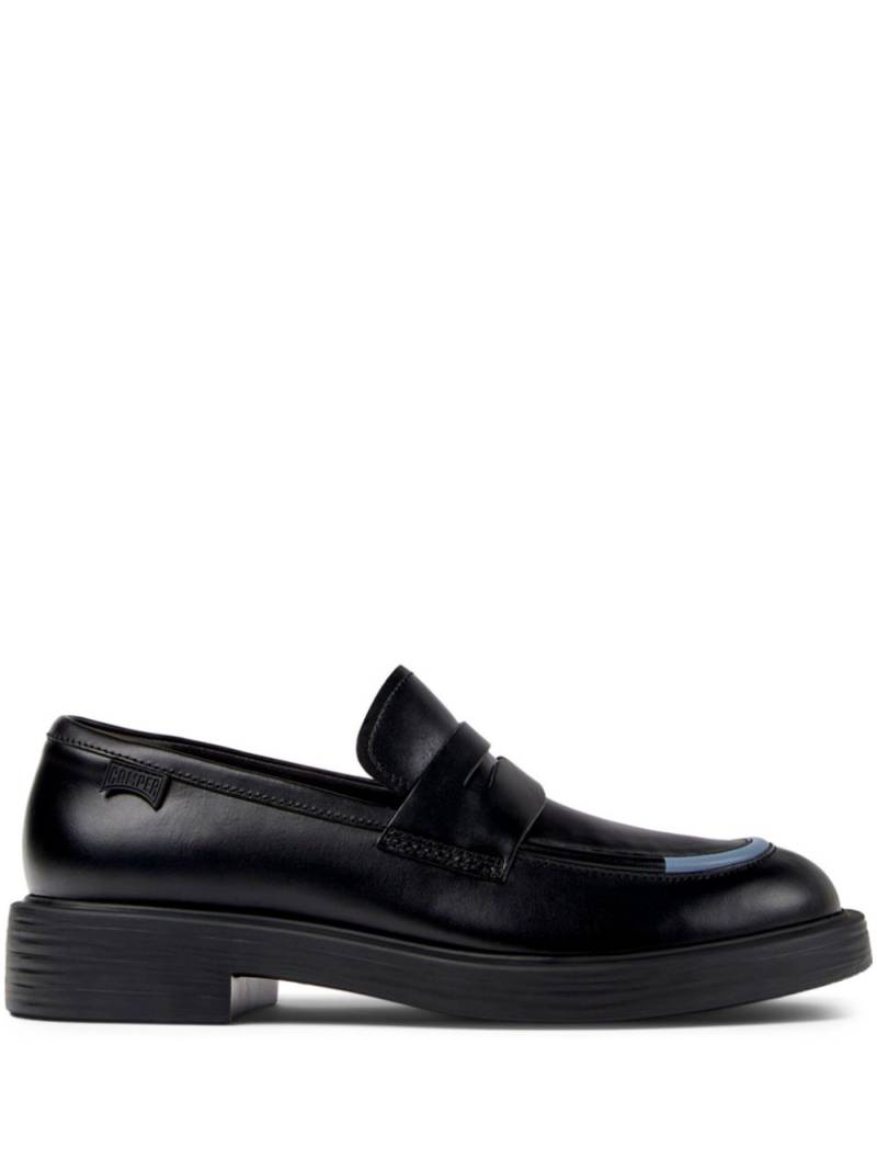 Camper Dean mismatched leather loafers - Black von Camper