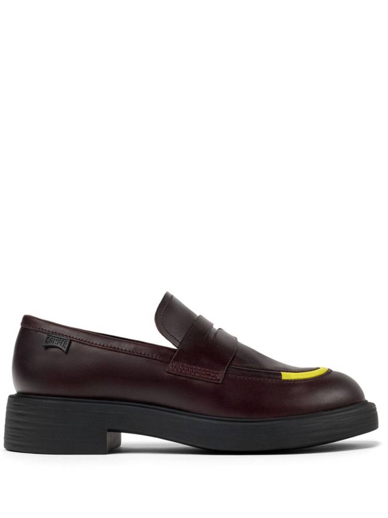 Camper Dean mismatched leather loafers - Red von Camper