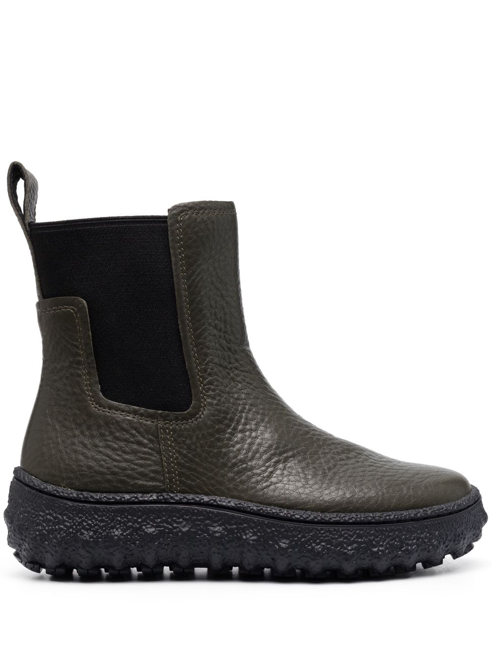 Camper Ground grained-texture leather boots - Green von Camper