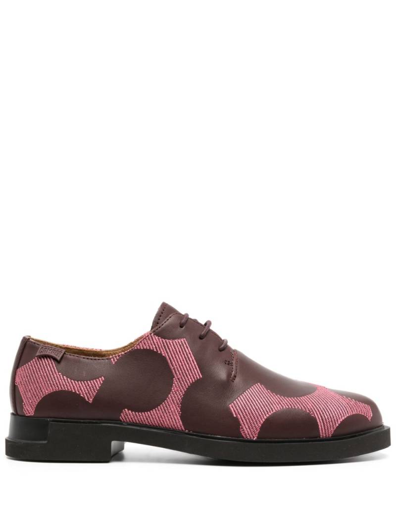 Camper Iman graphic-print brogue shoes - Red von Camper