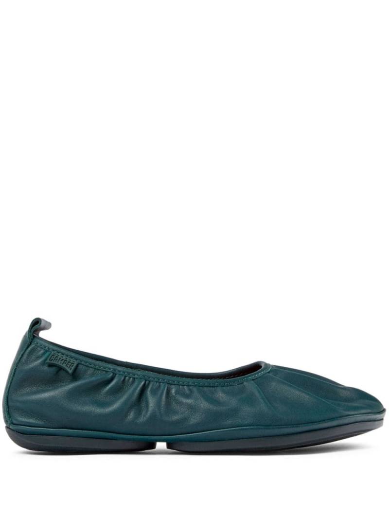 Camper Right Nina ruched-detail leather ballerinas - Green von Camper