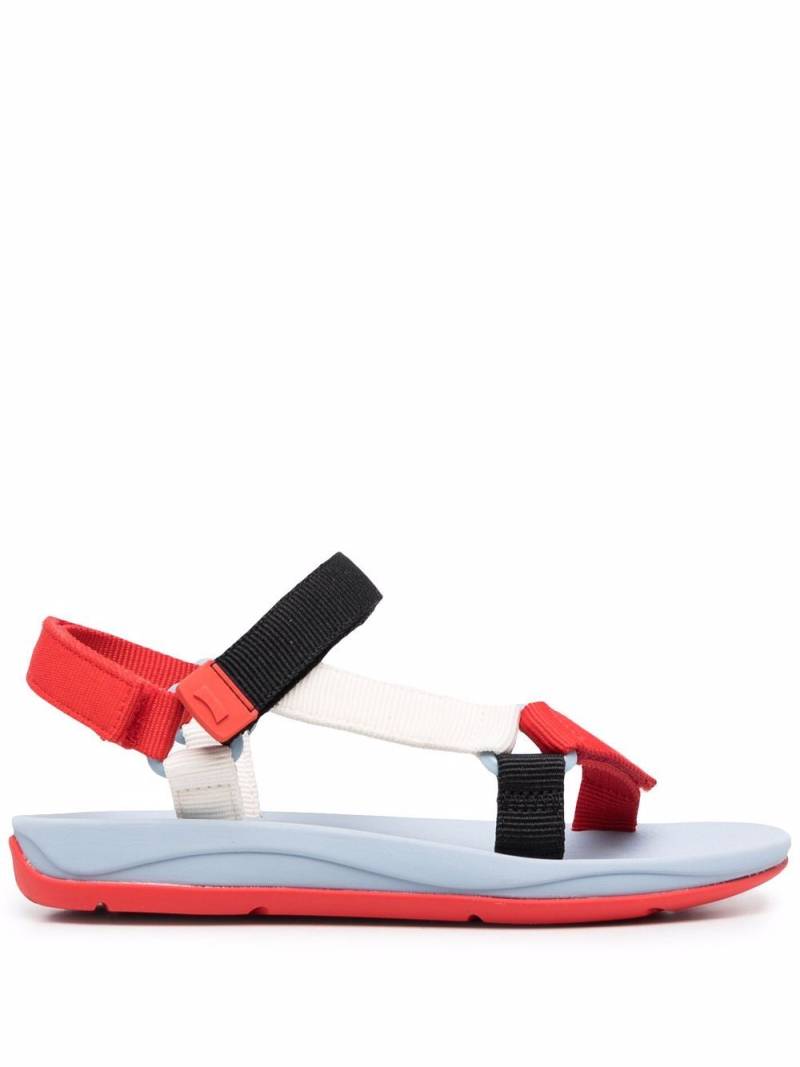 Camper colour-blocked touch strap sandals - Red von Camper