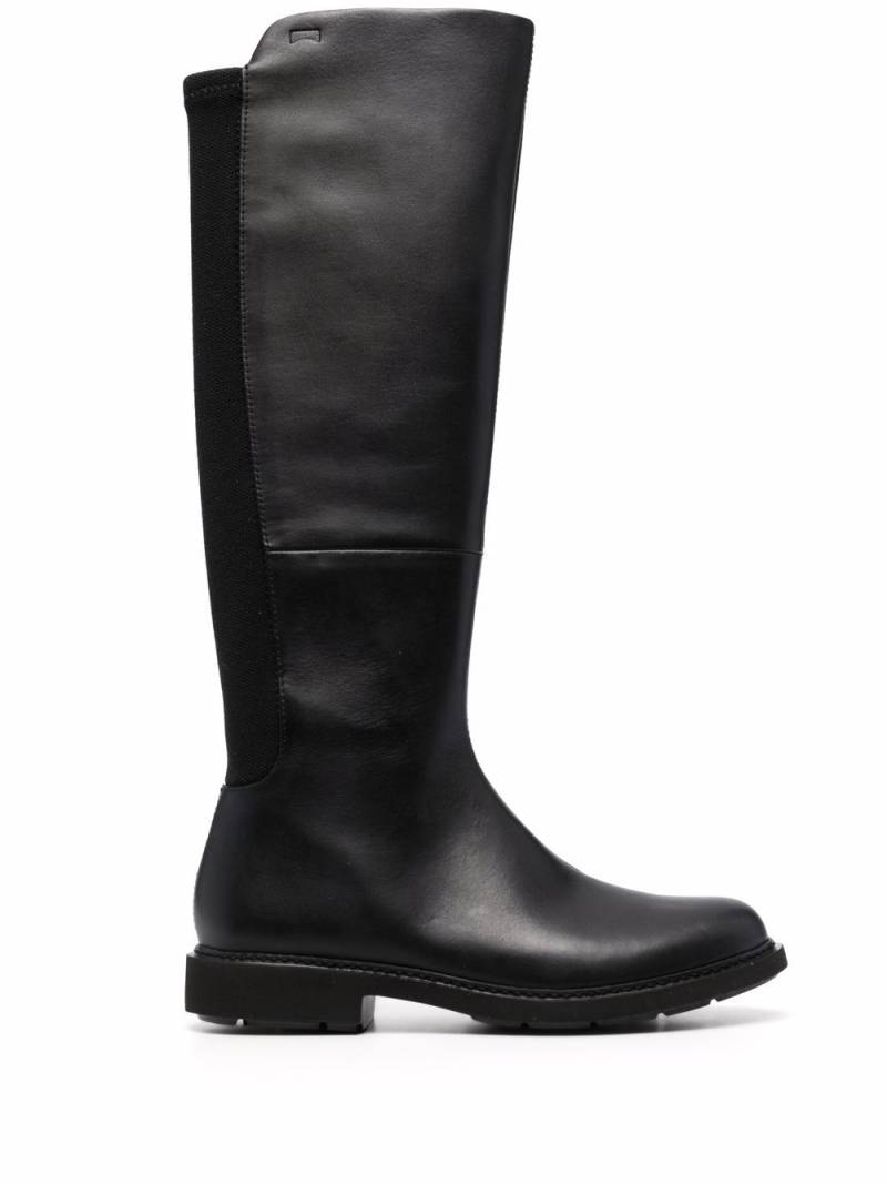 Camper knee-length panelled leather boots - Black von Camper