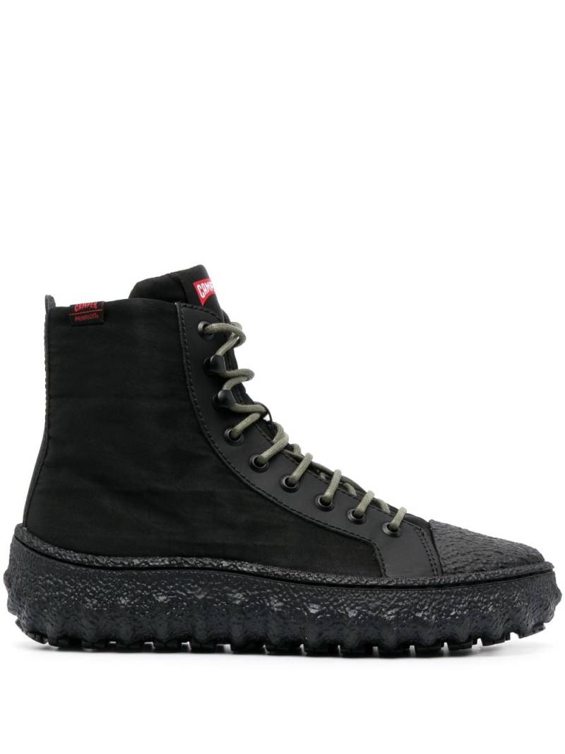 Camper logo-patch lace-up boots - Black von Camper